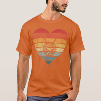 Camiseta Presentes para amantes de tricô e crochê Pôr do so
