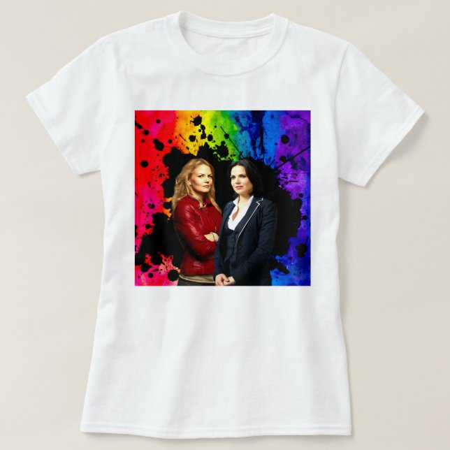 Camiseta Presentes Para As Mulheres Emma E Regina Swan Quee (Frente do Design)