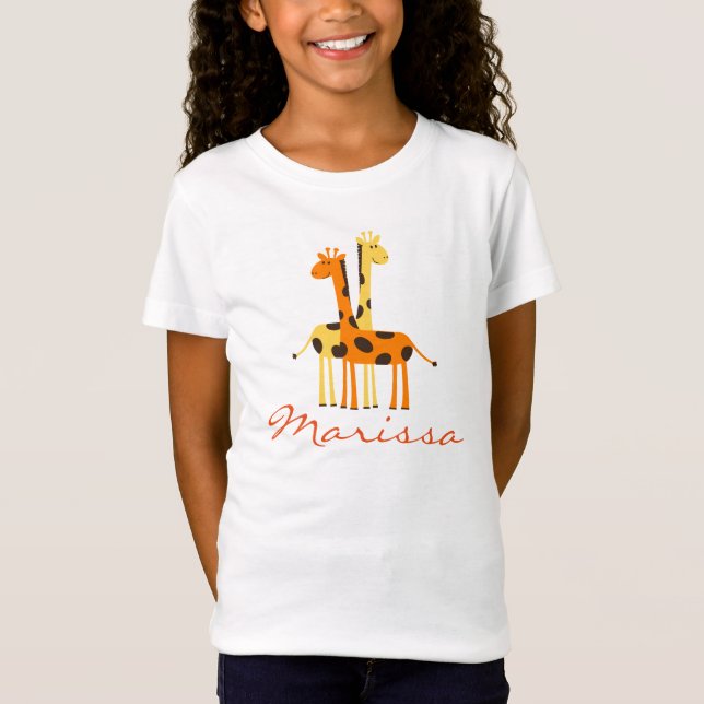 Camiseta Presentes para bebês de girafa personalizados (Frente)