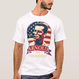 Camiseta Presentes Para Homens Arnold Para O Presidente Jes