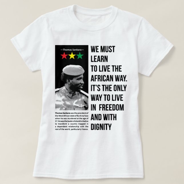 Camiseta Presentes Para Homens Che Guevara Thomas Da África (Frente do Design)