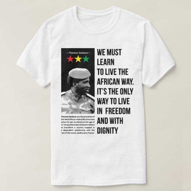 Camiseta Presentes Para Homens Che Guevara Thomas Da África (Frente do Design)