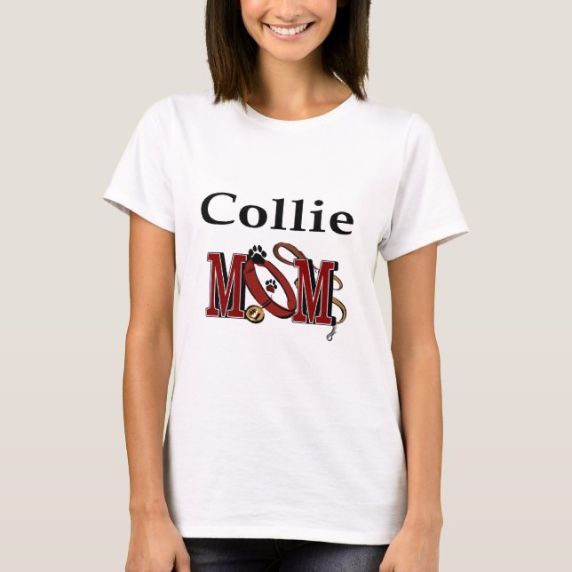 Camiseta Presentes para Mãe de Rough Collie (Frente)