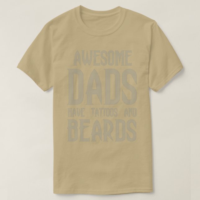 Camiseta Presentes para Pais Adoráveis de Mens Beards têm T (Frente do Design)