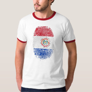 Camiseta Presentes paraguaios da bandeira 100% da impressã