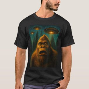 Camiseta Presentes Pé Grande Sasquatch Alien Ufo Noite Estr