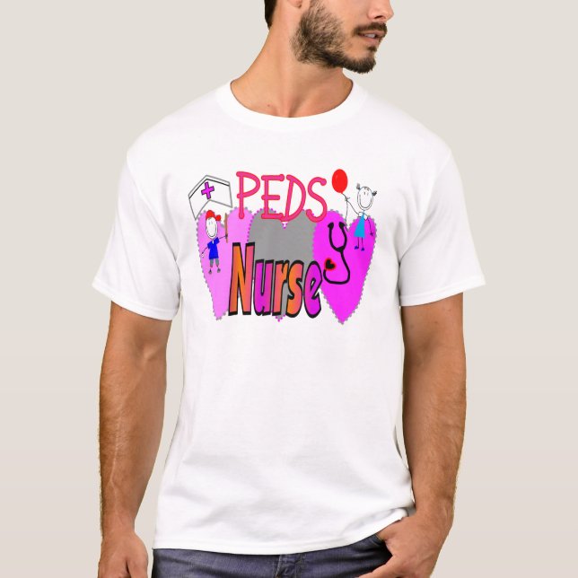 Camiseta Presentes pediatras da enfermeira, design original (Frente)