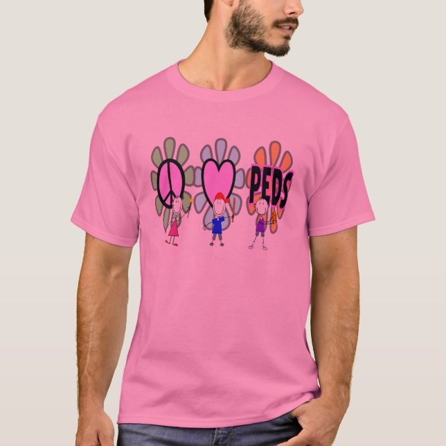 Camiseta Presentes pediatras da "Paz-Amor-Pediatria" da (Frente)