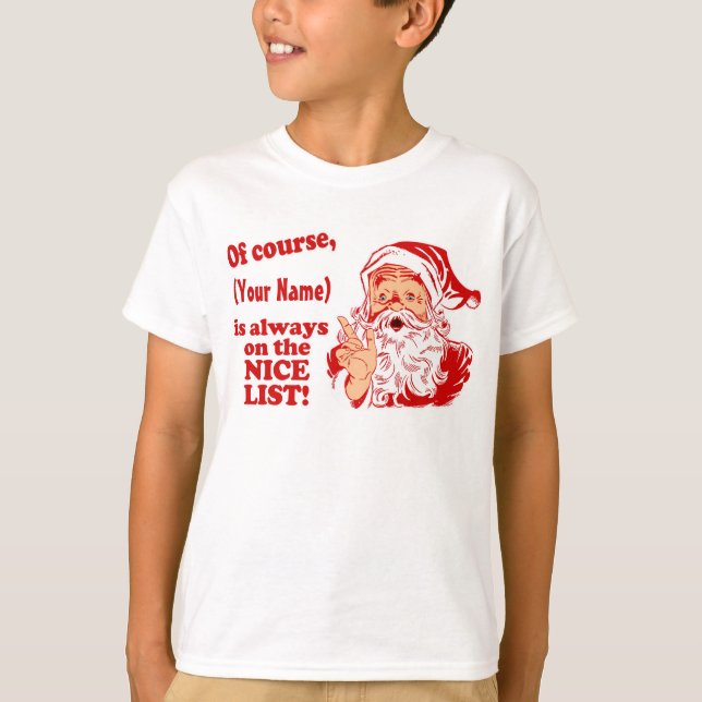 Camiseta Presentes personalizados do Natal (Frente)