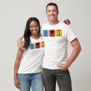Camiseta Presentes Professores de Matemática Paz Amor Homen