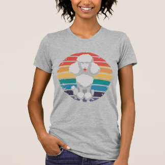 Camiseta Presentes Retro de Cão Amante de Poodle para Homen