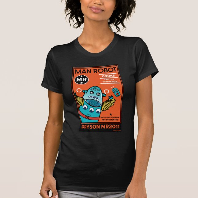 Camiseta Presentes Robôs Para Aniversário Ou Camisa-T De Ca (Frente)
