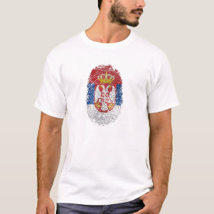 Camiseta Presentes sérvios do orgulho do ADN Serbia da