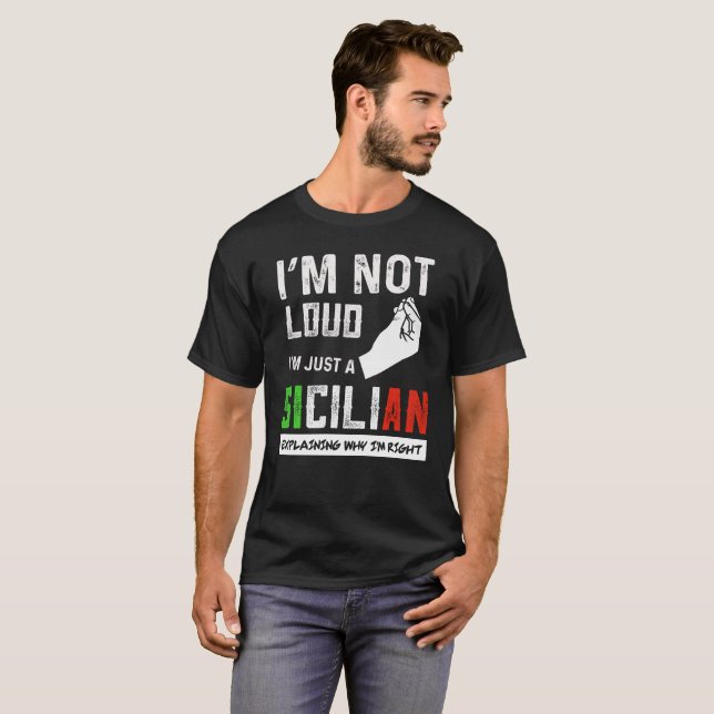 Camiseta Presentes sicilianos engraçados (Frente Completa)