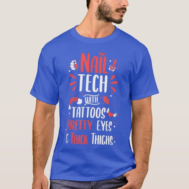 Camiseta Presentes técnicos de unhas para fãs de tatuagem e (Frente)