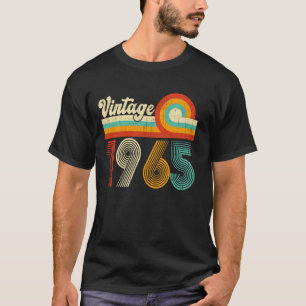 Camiseta Presentes Vintage 1965 Retro para 60 Anos de Idade