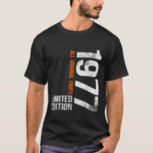 Camiseta Presentes Vintage 1977 49º Aniversário Homens Mulh