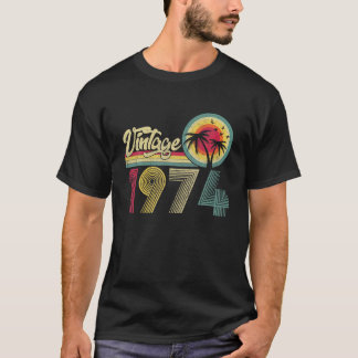 Camiseta Presentes Vintage Nascido Em 1974 50º Aniversário