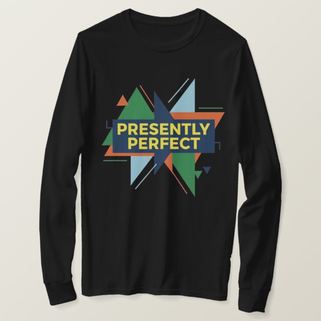 Camiseta Presently Perfect Abstract Modern (Frente do Design)