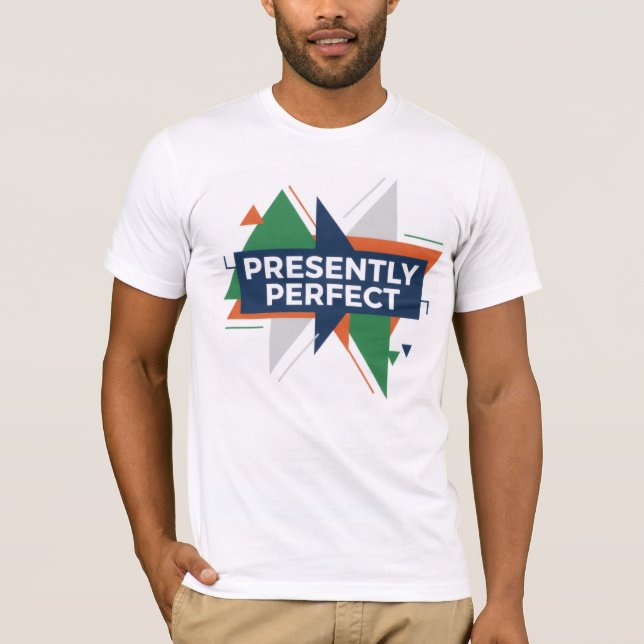 Camiseta Presently Perfect Abstract Modern Design T-Shirt (Frente)