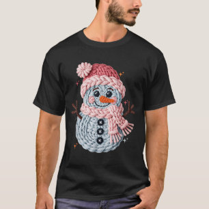 Camiseta Presépio de Croché Falso de Lã Natal Natalino Engr