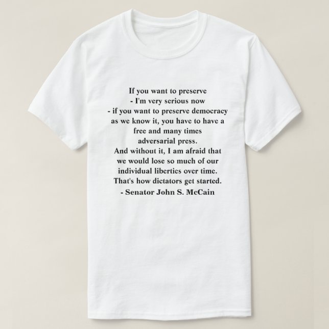 Camiseta Preservação da Democracia (Frente do Design)