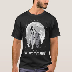 Camiseta Preservação e proteção dos lobos e do pólvora