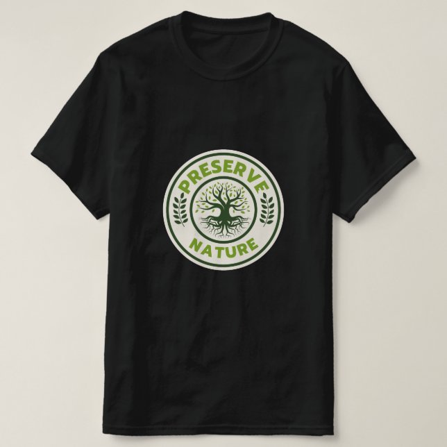Camiseta Preservar a natureza mens T-Shirt (Frente do Design)