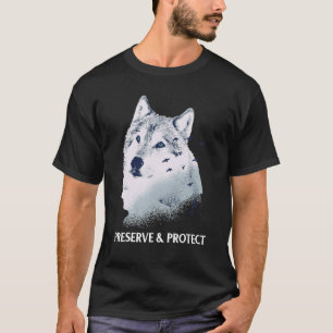 Camiseta Preservar e proteger os lobos e os lobos Conserv