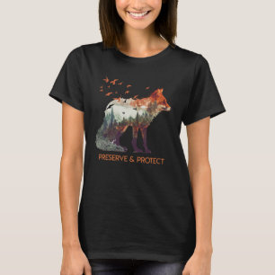 Camiseta Preservar e proteger salvar o bem-estar dos animai