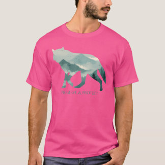 Camiseta Preservar proteção Parque Nacional Lobo da Vida Se