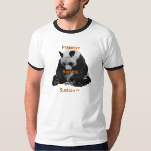 Camiseta Preservar, reciclar, sustentar a árvore masculina