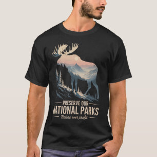 Camiseta Preserve Nossos Parques Nacionais Moose Salve Noss