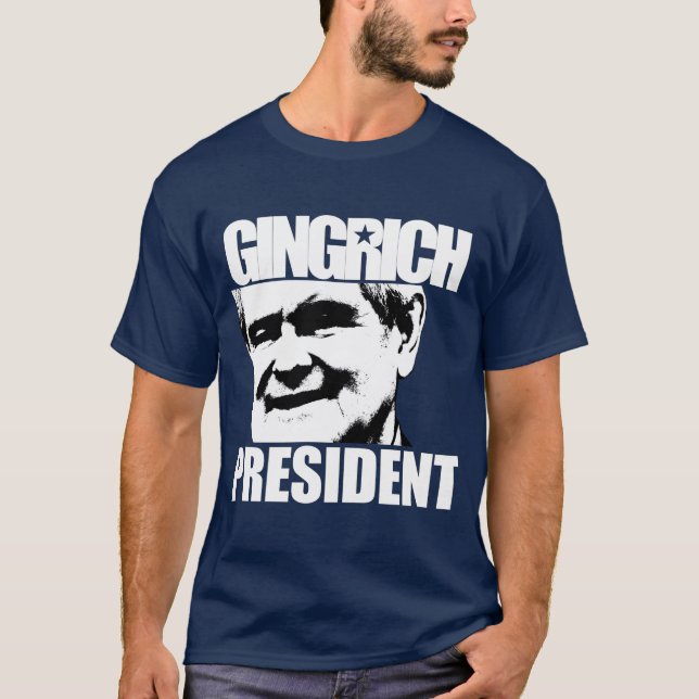 Camiseta Presidente 2012 de Newt Gingrich (Frente)
