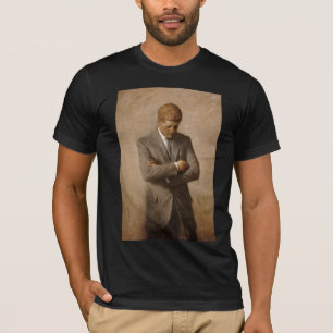 Camiseta Presidente Americano John Kennedy Retrato Pintado