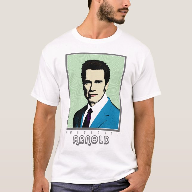 Camiseta Presidente Arnold do pop art (Frente)