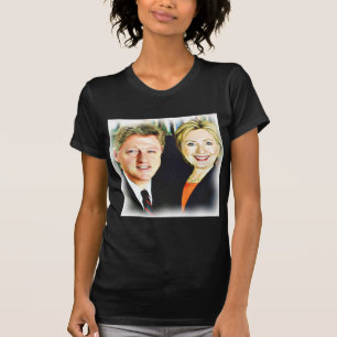 Camiseta Presidente Bill Clinton e Presidente Hillary Clint