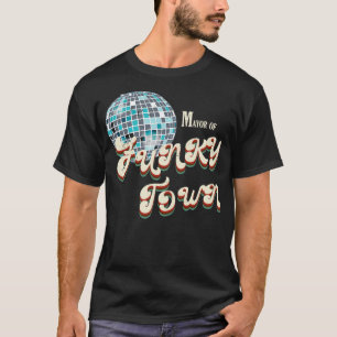 Camiseta Presidente da Câmara de Funky Town Disco Ball Retr