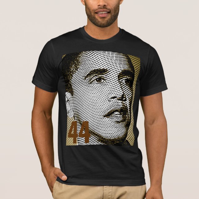 Camiseta Presidente de Barack Obama 44o E.U. - inauguração (Frente)