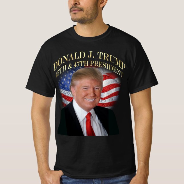 Camiseta Presidente Donald Trump 45º 47º posse (Frente)