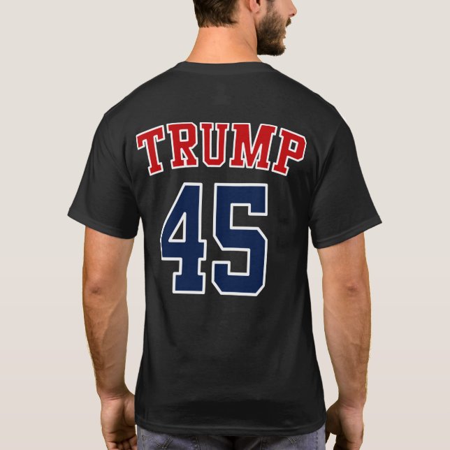Camiseta Presidente Donald Trump 45 - Cabelo Elefante do GO (Verso)