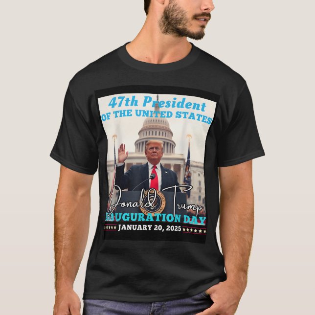 Camiseta Presidente Donald Trump Inauguração Dia 2025 (Frente)