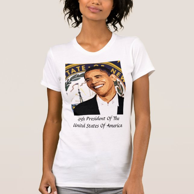 Camiseta Presidente dos Estados Unidos de Obama 45Th (Frente)