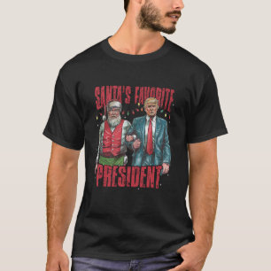 Camiseta Presidente Favorito do papai noel Engraçado Trump 