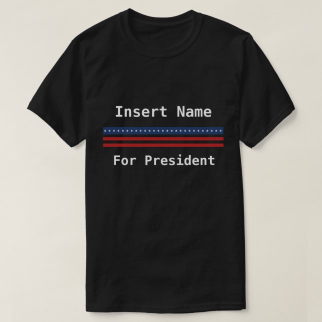 Camiseta Presidente feito sob encomenda (Frente do Design)