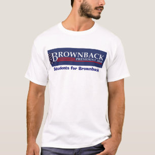CAMISETA PRESIDENTE GRAVADO APLAINADO 2008 DE BROWNBACK