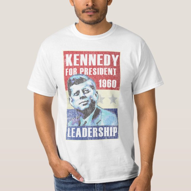 Camiseta Presidente histórico Campanha Poster de John F. (Frente)