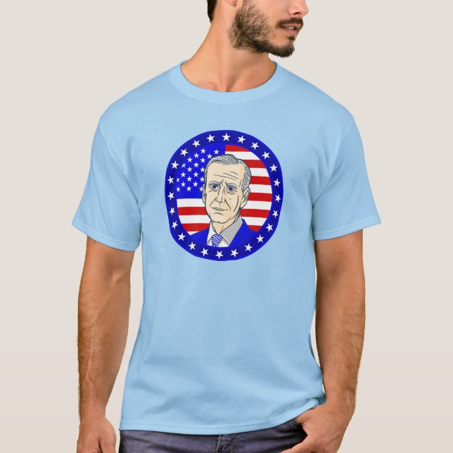 Camiseta presidente joe biden bandeira americana (Frente)