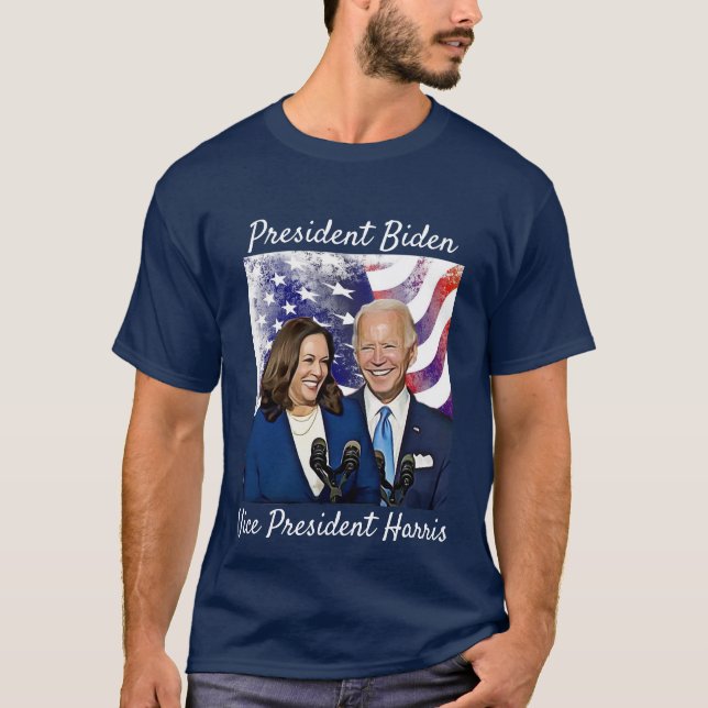 Camiseta Presidente Joe Biden e VP Kamala Harris 2020 (Frente)