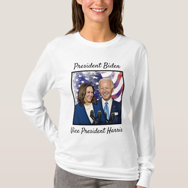 Camiseta Presidente Joe Biden e VP Kamala Harris 2020 (Frente)